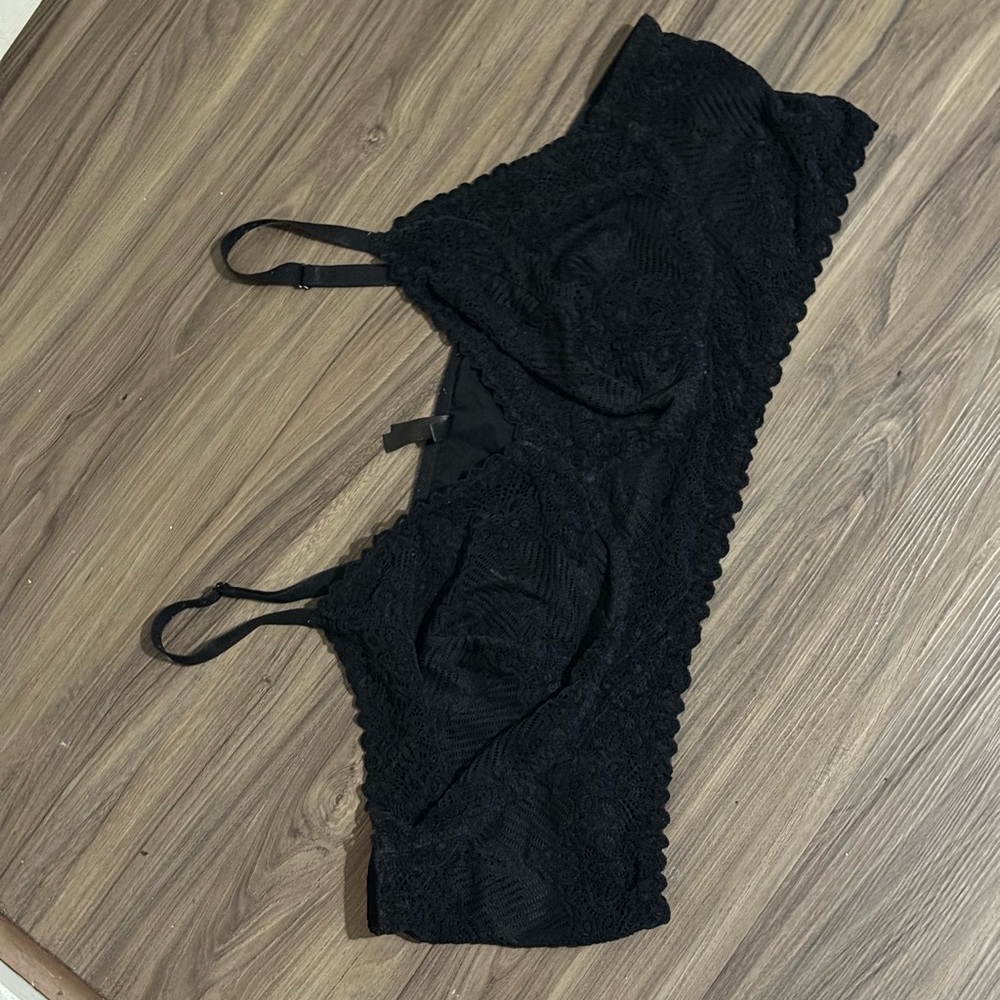 Black Lace Bralette with Adjustable Straps